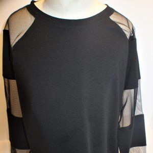 BLACK MESH SEE THROUGH PANEL TOP